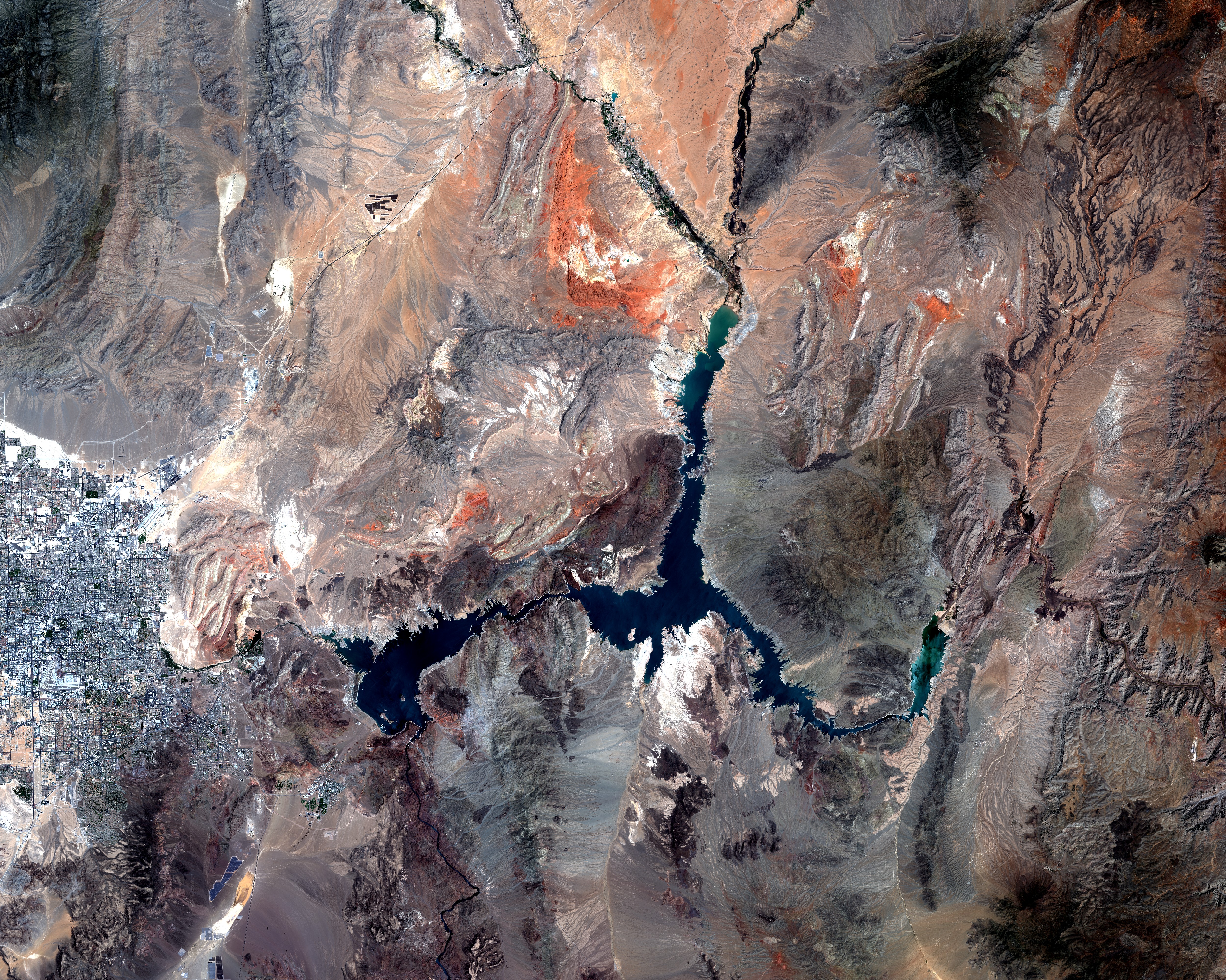 Lac Mead - Nevada - Arizona - Sentinel - Copernicus - ESA - Sentinel-2 - Juillet 2016