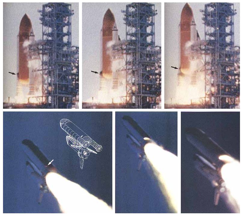 Challenger - Accident - Fumées - Booster à poudre - SRB - réservoir principal - tank - Commission Rogers - NASA - Space shuttle