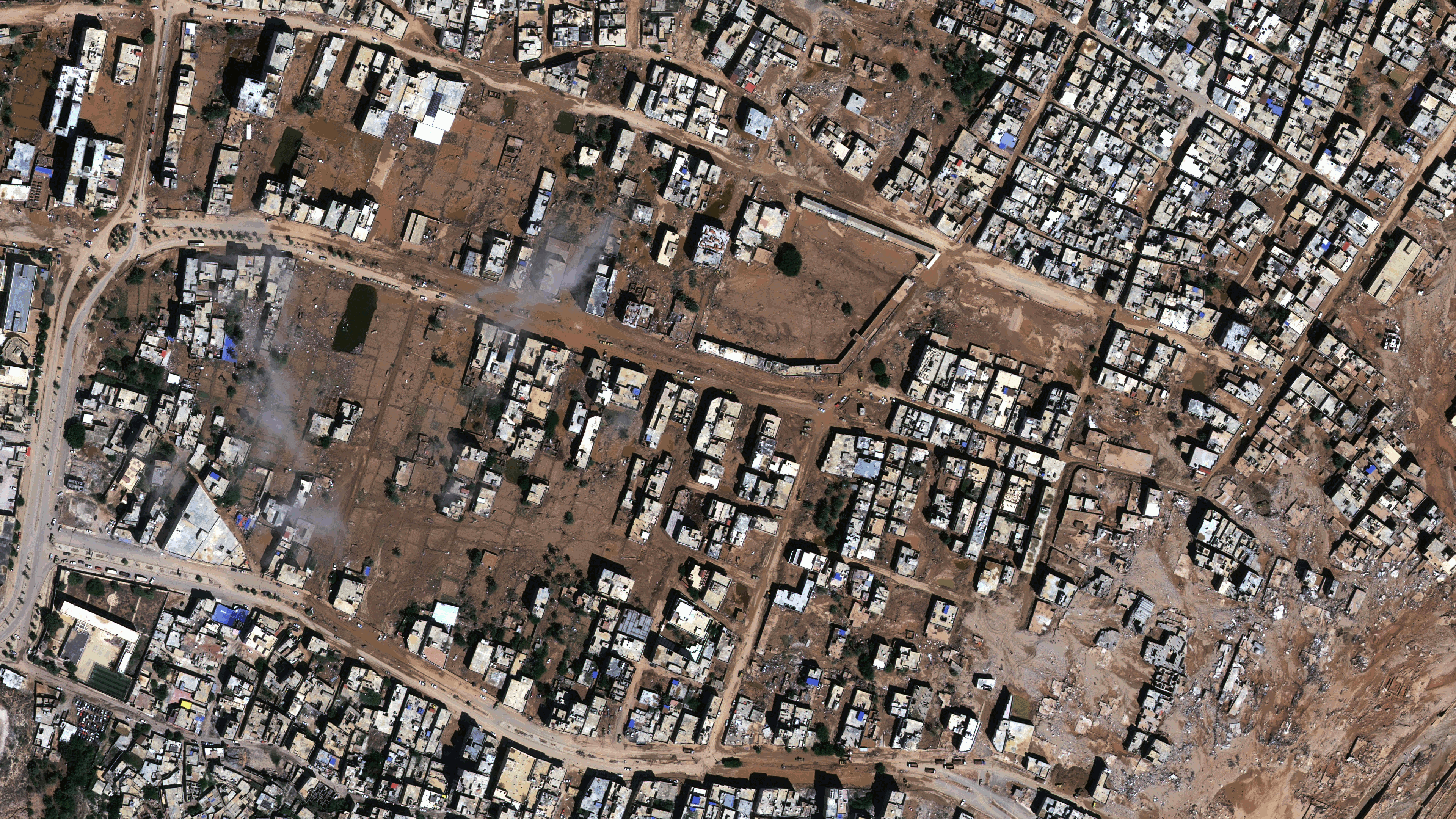 Libye - Derna - Darnah - Barrage - Inondations - Coulé de boue - Satellite - Pléiades Neo - Airbus Defence and Space - Dam - Landslide - Disaster - Septembre 2023