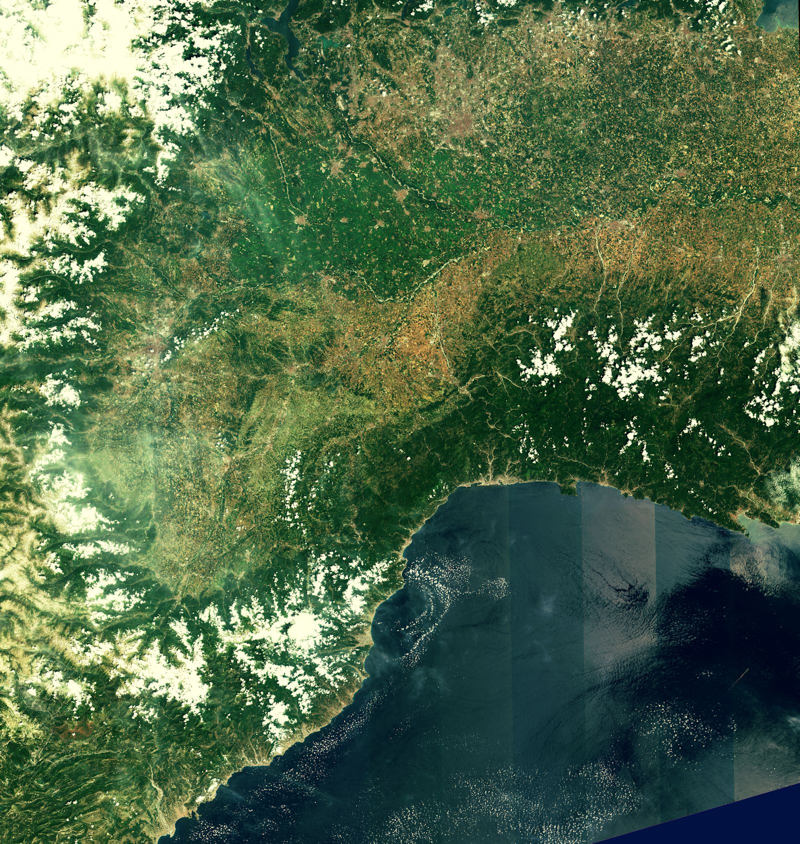 Sentinel-2A - Première image - First image - 27 juin 2015 - ESA - Europe - Copernicus - Côte d'Azur - Italie - Alpes - Pô - Milan