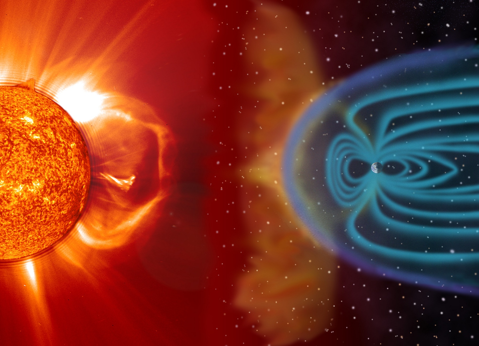 Soleil - Activité solaire - CME - Coronal Mass Ejection - Magnétosphère - Ionosphère - Aurores polaires - SOHO - NASA - Space weather - Solar storm 
