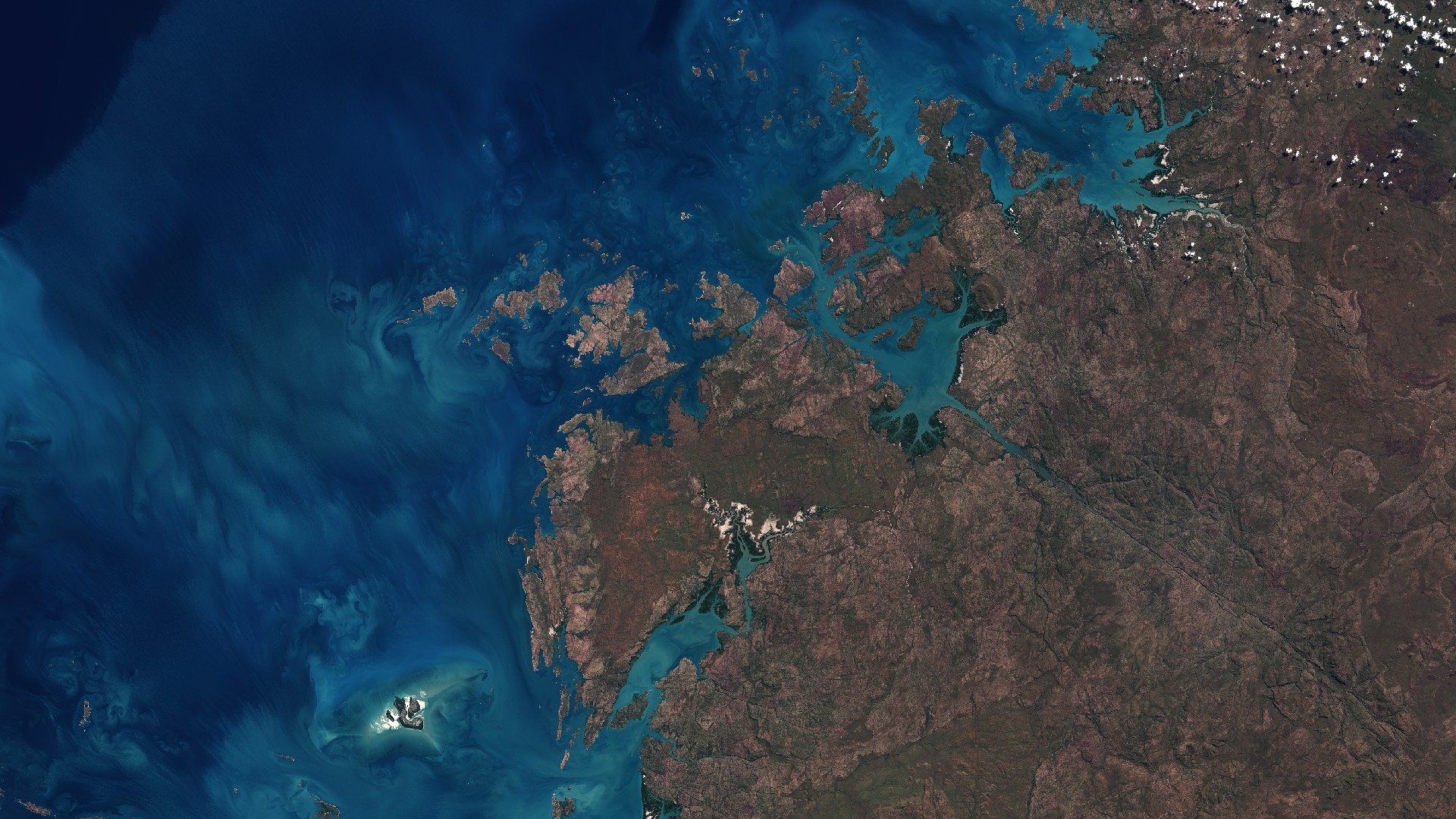 Calendrier spatial - Juin 2016 - Sentinel-2 - ESA - Copernicus - Australie - Kimberley - Derby - Prince Regent Reserve - UNESCO - Archipel Bonaparte - Augustus Island - Wurroolgu