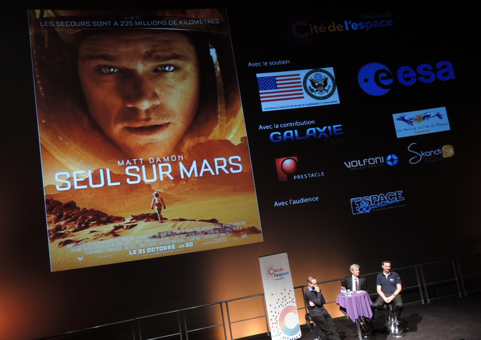Seul sur Mars - Ridley Scott - Matt Damon - Jessica Chastain - Avant-première - Cité de l'espace - 3D - Imax - Toulouse 