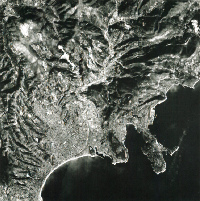SPOT 1 - Première image - Nice - 23 février 1986 - satellite - CNES - Spot Image - Airbus - KJ