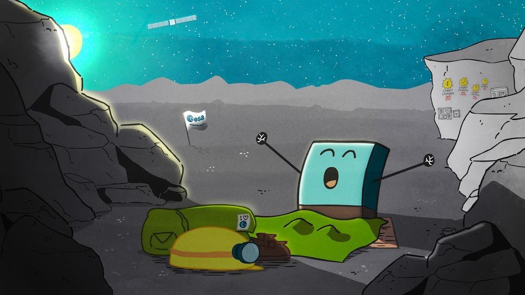 Le réveil de Philae - Philae is awake - Philae est vivant - ESA - Rosetta - CNES - Comète 67P