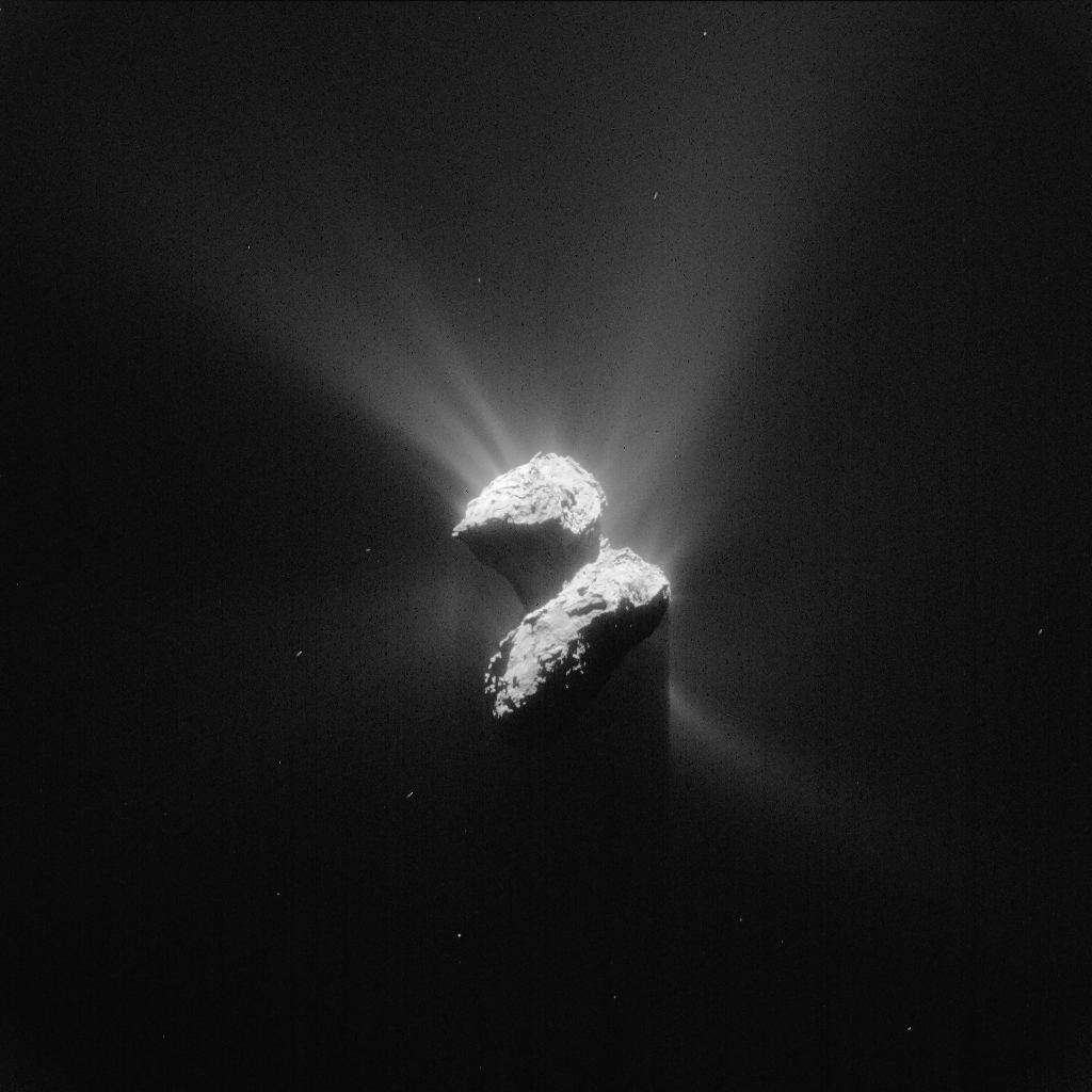 Rosetta - Caméra OSIRIS - Activité de la comète C-G/67P - ESA - en approche du soleil - Réveil Philae