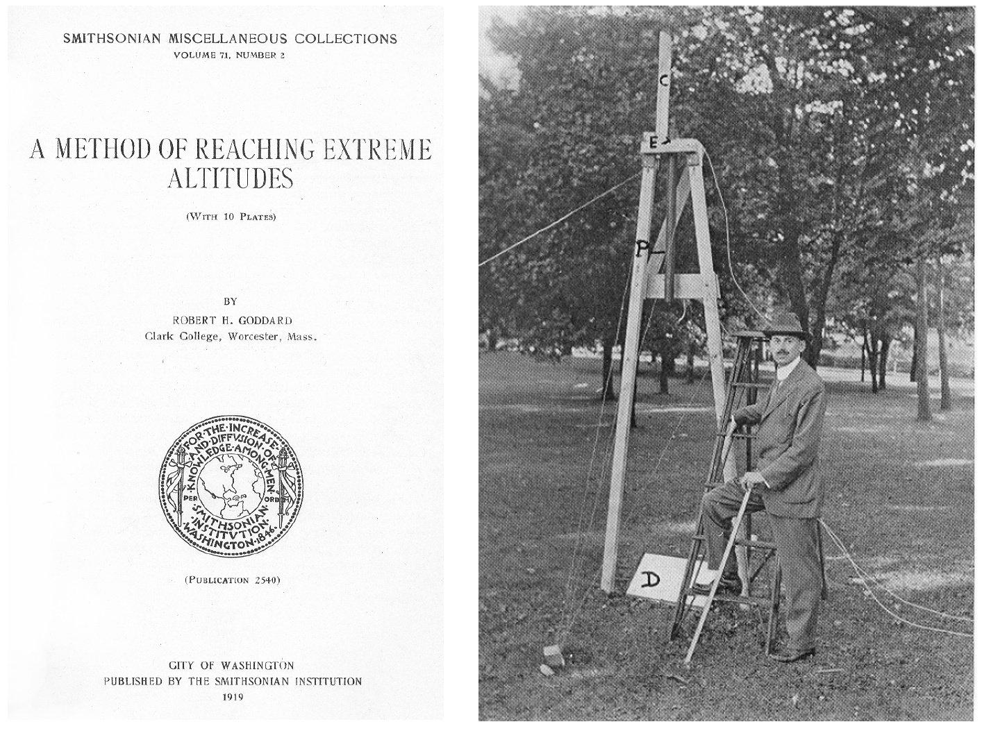 Robert Goddard - A method of Reaching Extreme Altitudes - Smithsonian - Conquête spatiale - 1919