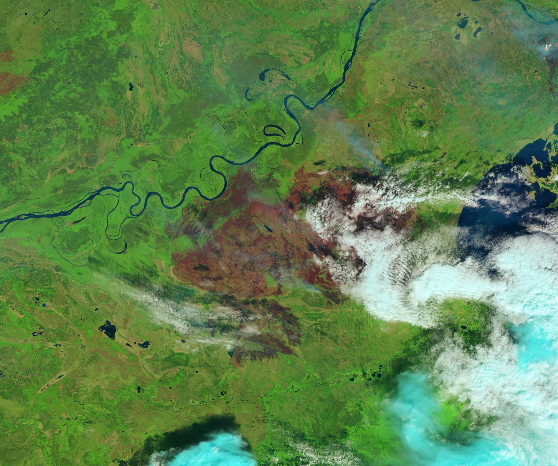 Incendies - Feux - Fire - Canada - Alberta - Saskatchewan- Landsat 8 - OLI - satellites - 26 Juin 2015 - USGS