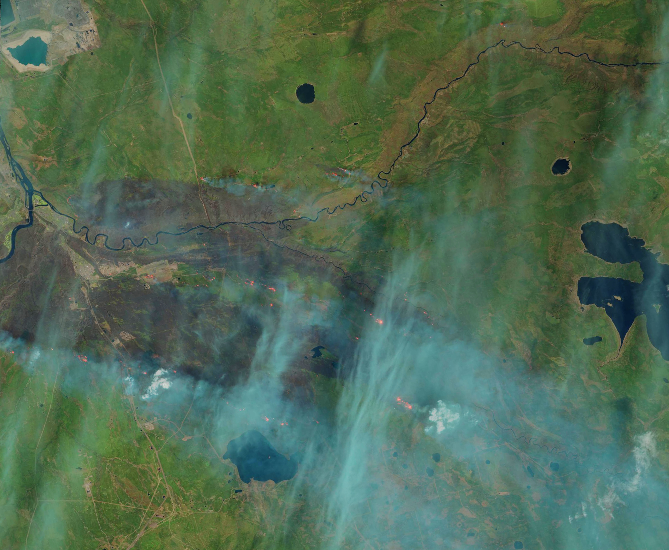 Landsat 6 - OLI - Fort Mc Murray - Alberta - Canada - Wil fires - Incendies - USGS