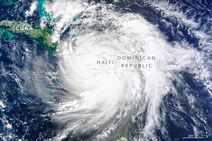 Matthew - Haïti - Haiti - Ouragan - Satellite - MODIS - Terra - Oeil du cyclone