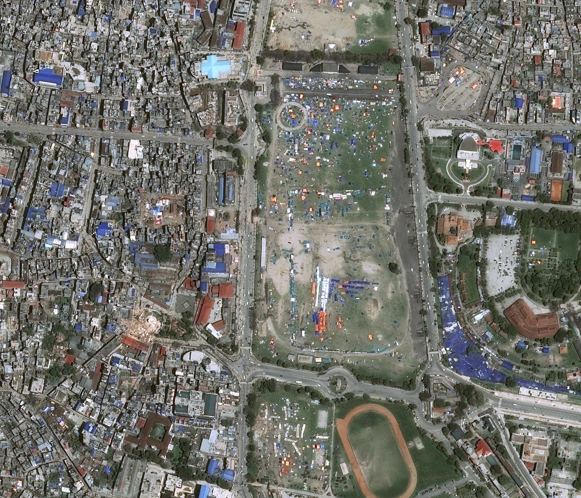 Nepla - Katmandou - Tremblement de Terre - Satellite Pleiades - CNES - Airbus Defence and Space - Earthquake - Kathmandu