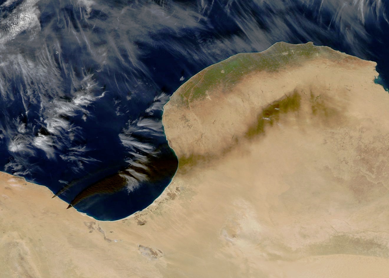 Libye - état islamique - EI - incendie - feux - terminaux pétroliers - Cuves stockage pétrole - Janvier 2016 - Satellite MODIS - Aqua