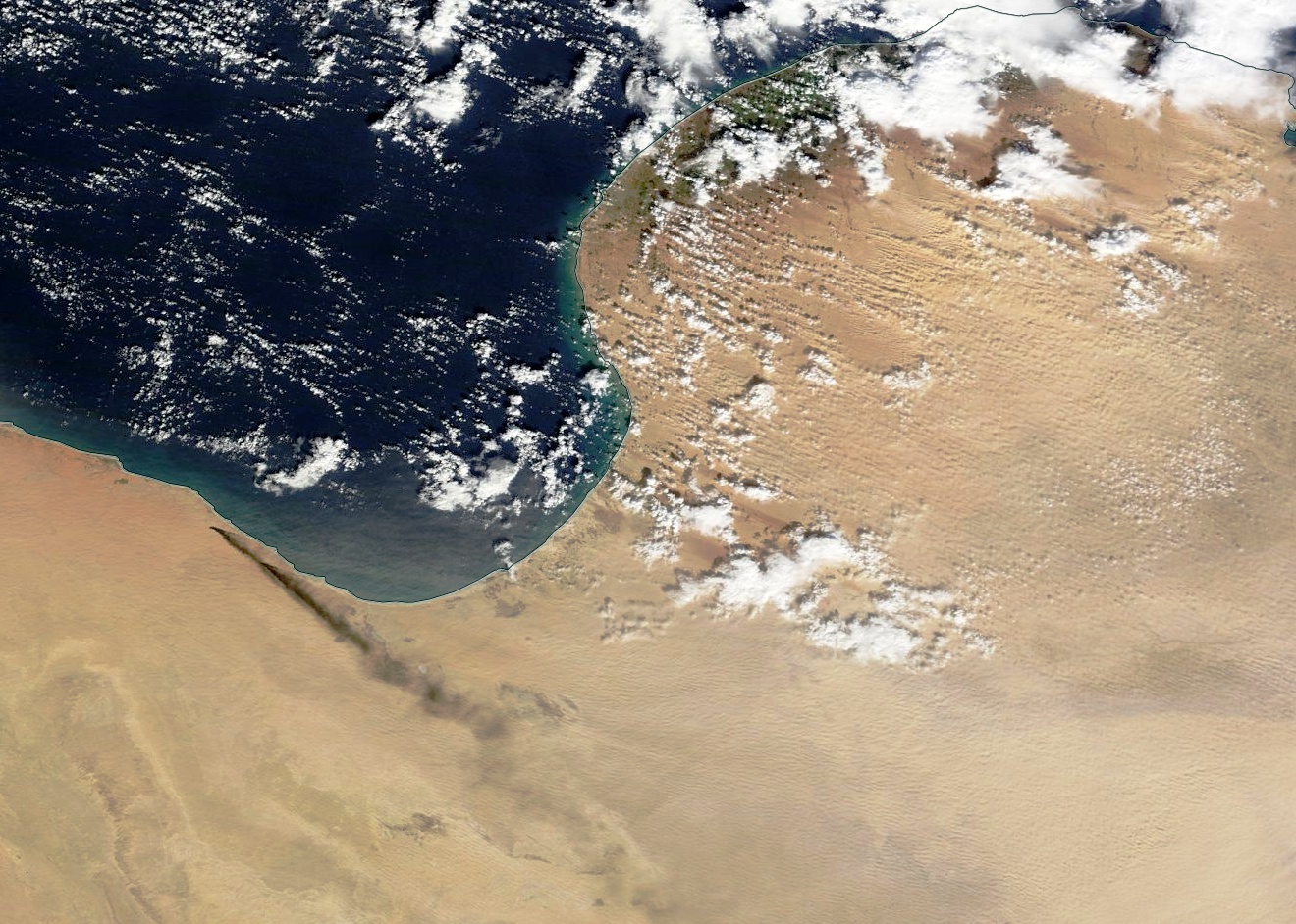Libye - état islamique - EI - incendie - feux - terminaux pétroliers - Cuves stockage pétrole - Janvier 2016 - Satellite MODIS - Terra