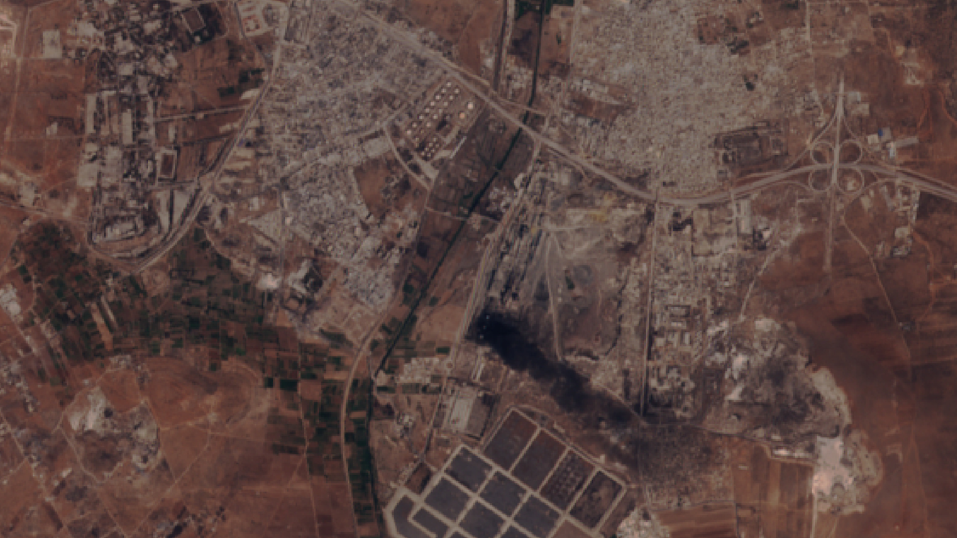 Syrie - Alep - Aleppo - Siège Bombardements - Raid aérien - rebelle - Omran - Sentinel-2 - ESA - 14 août 2016 - satellite - Copernicus - Union européenne