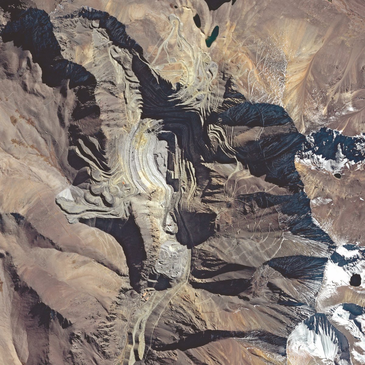 La mine de Los Pelambres au Chili vue par le satellite Formosat-2