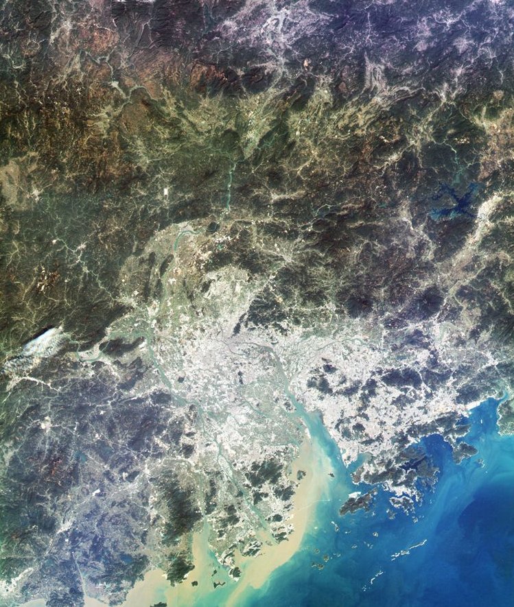 Gaofen-4 - Zhu Jiang - Rivière des perles - Delta - Observation de la Terre en orbite géostationnaire - satellite chinois - GEO - Janvier 2016