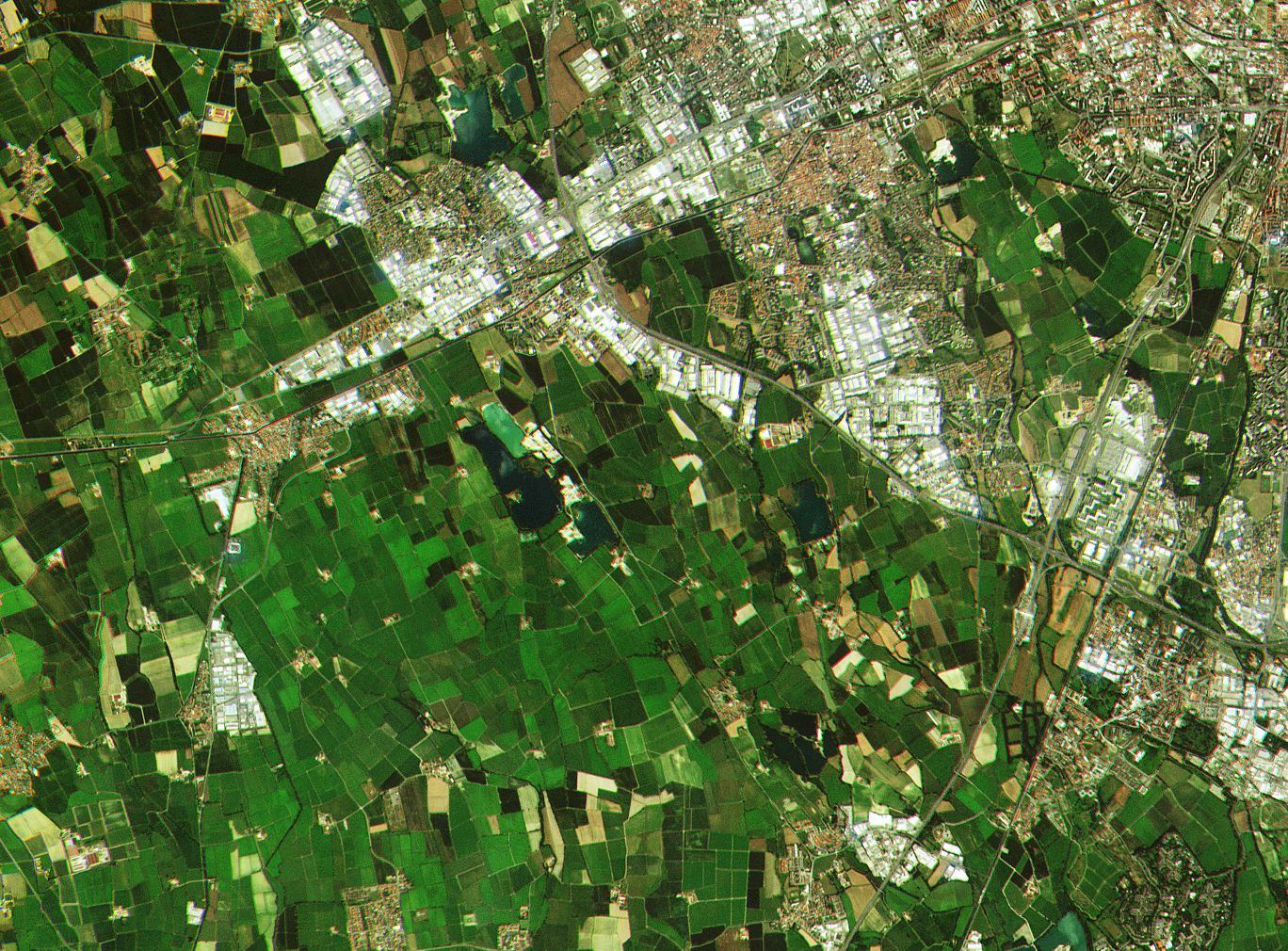 Sentinel - Sentinel-2A - Première image - First image - Copernicus - ESA - Europe - GMES - Milan - Agriculture - Occupation des sols - urbain