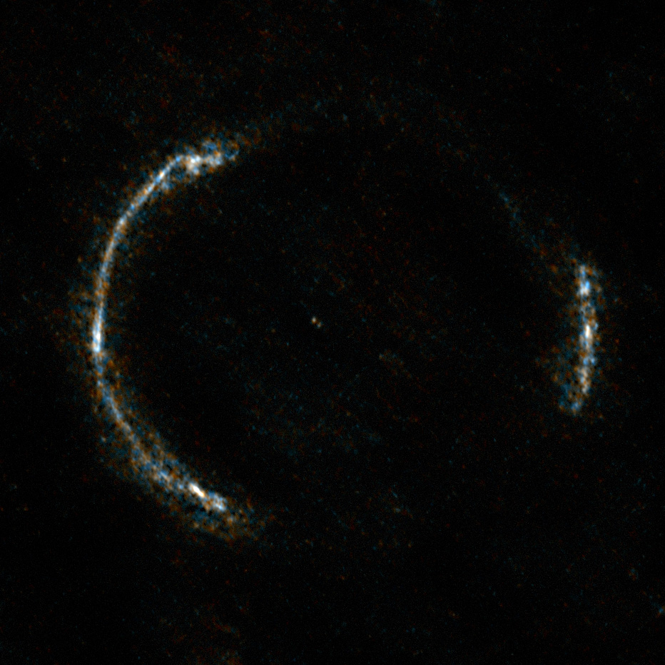 Galaxie SDP.81 - vue par le radiotélescope ALMA - lentille gravitationnelle - anneau Einstein - HATLAS J090311.6+003906