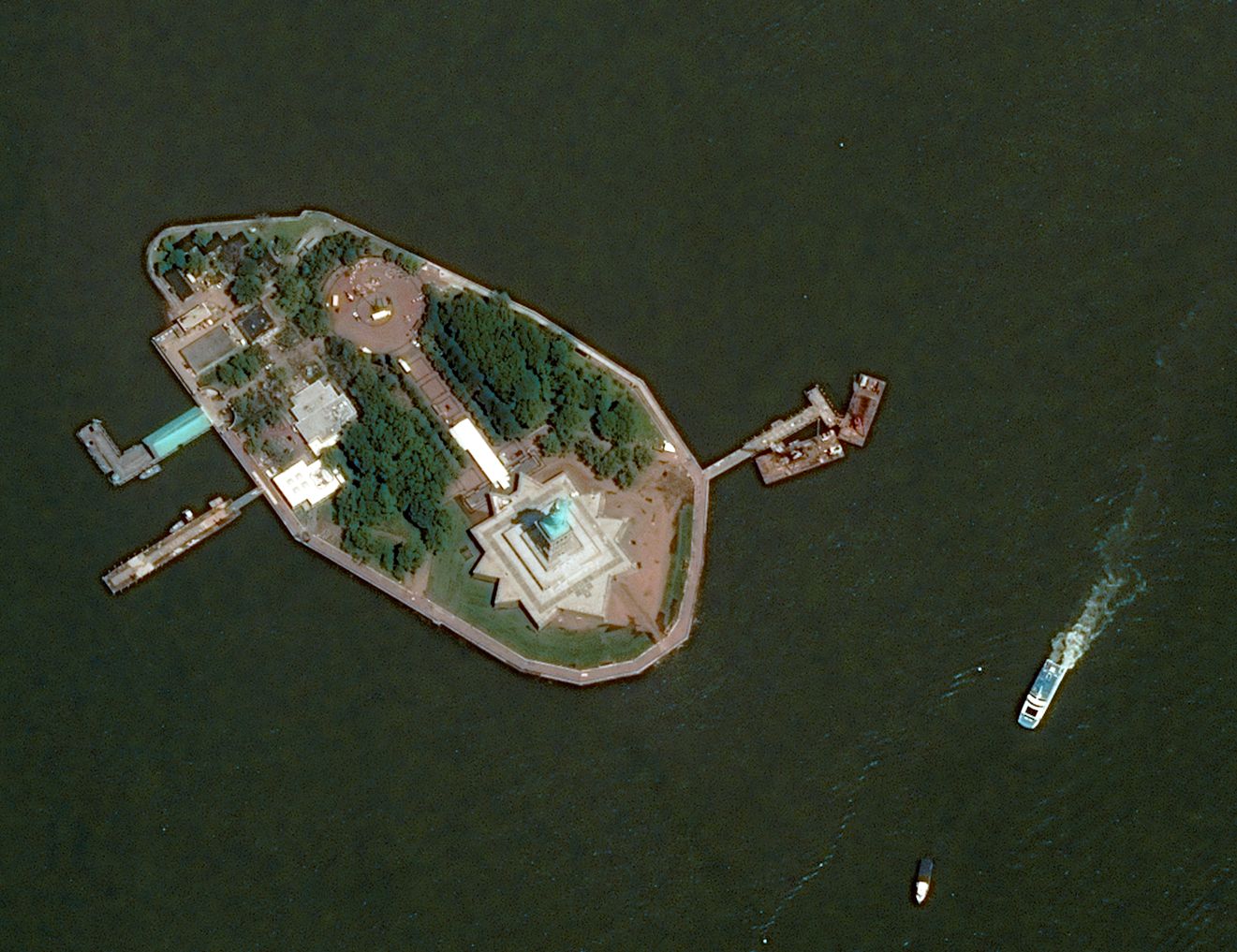 Statue de la liberté - New York - Satellite - Pleiades - Pléiades - CNES - Airbus Defence and Space